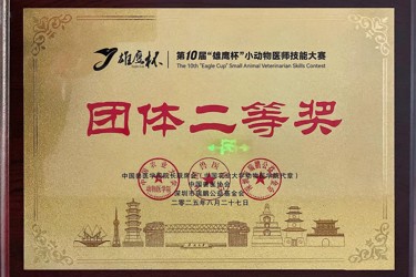 第10届“雄鹰杯”小动物医师技能大赛团体二等奖
